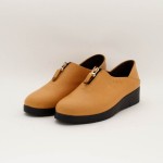 فروش کفش چرم زنانه عسلی در مدل های شیک و جدید