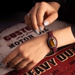عرضه مستقیم انواع دستبند زنانه چرم با سنگ ونگین با قیمت به صرفه