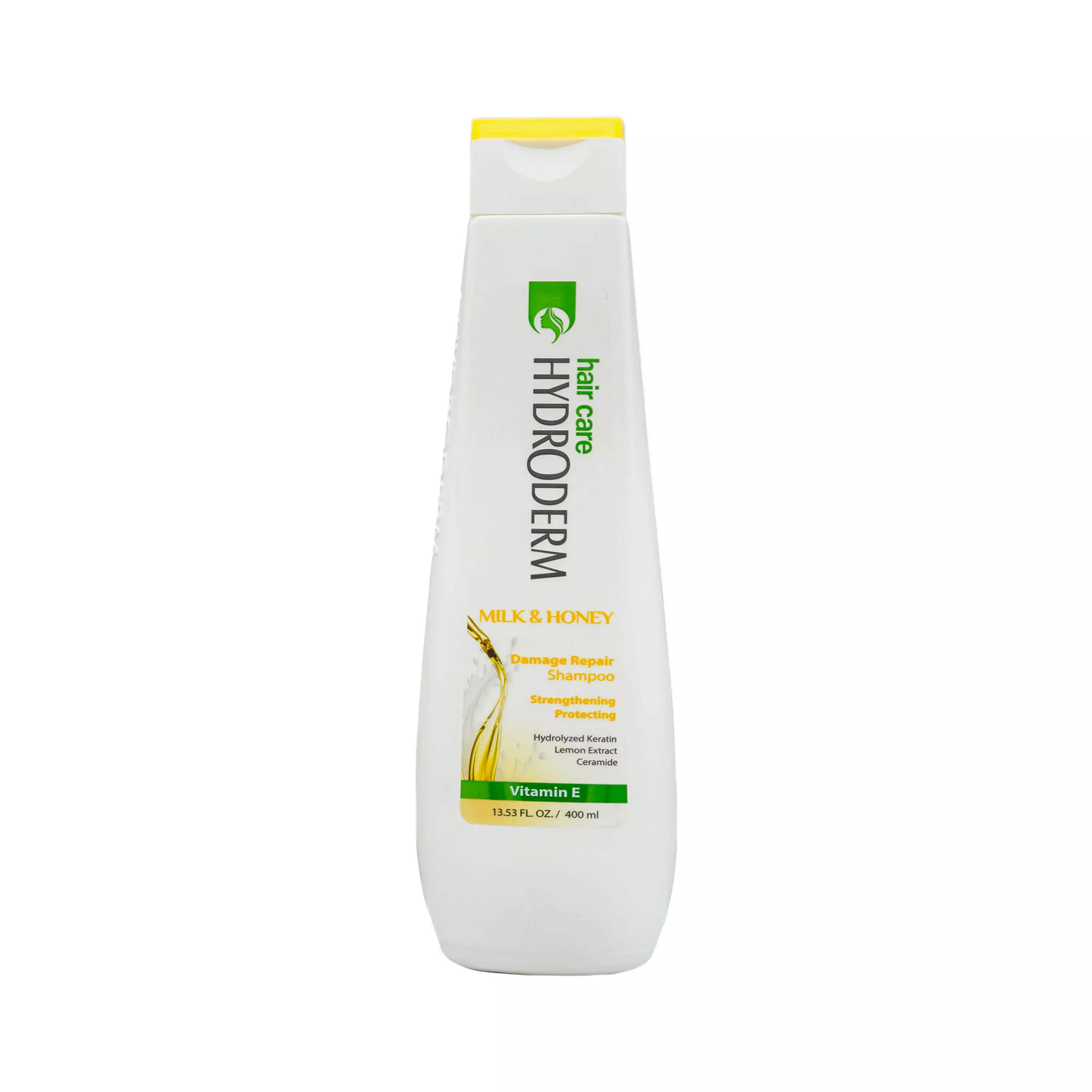 شامپو استحکام بخش و ترمیم کننده مو حاوی شیر و عسل 250 میلی لیتر هیدرودرم